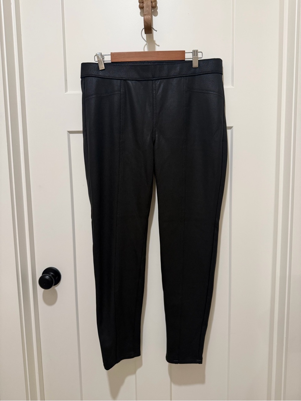 Black Faux Leather Leggings